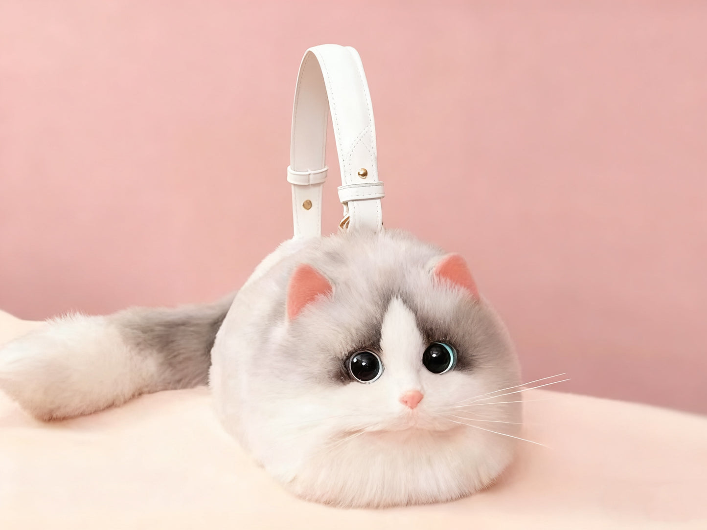 ZALOPA - Kitty Purse, Cute Cat-Shaped Plush Handbag