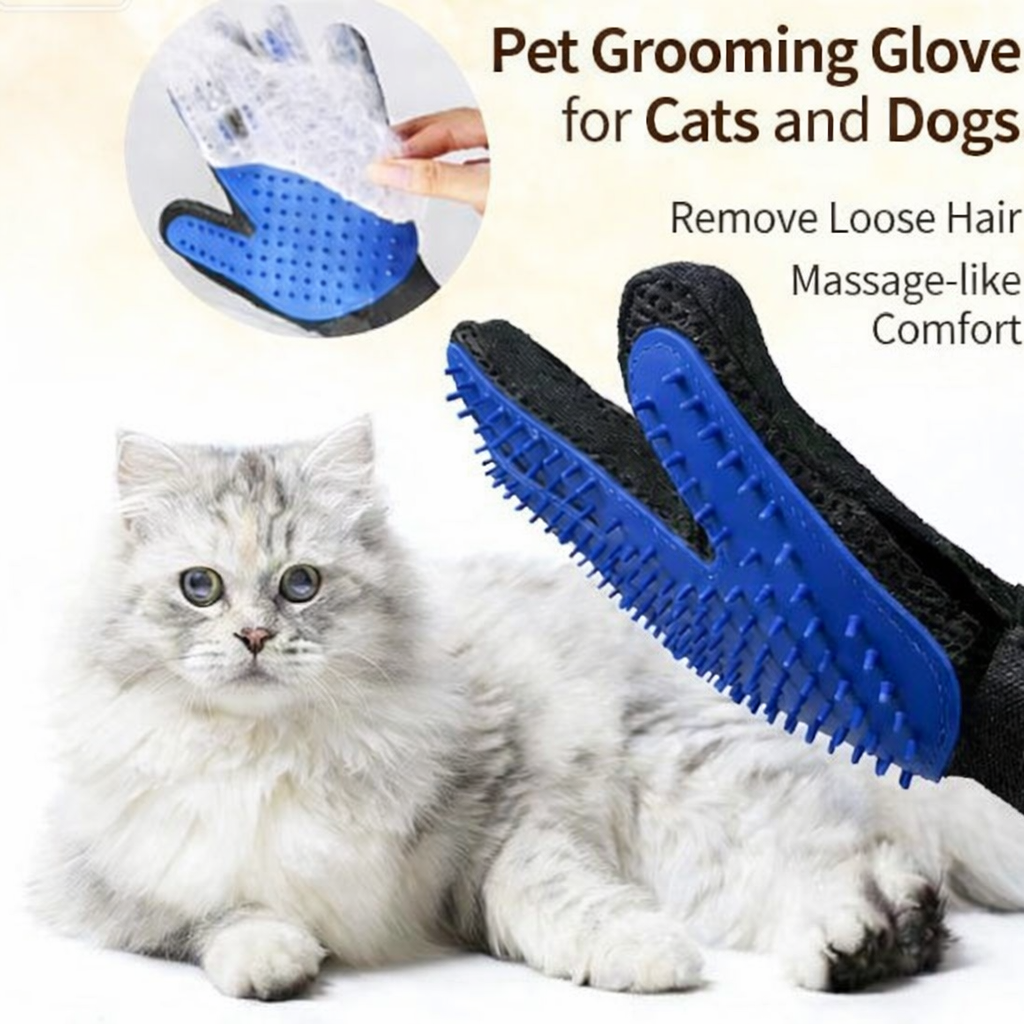 ZALOPA - Pet Grooming Glove 2 in 1 Gentle Deshedding