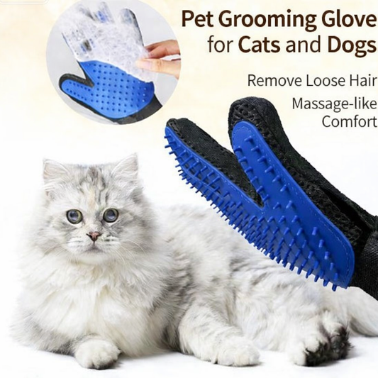 ZALOPA - Pet Grooming Glove 2 in 1 Gentle Deshedding