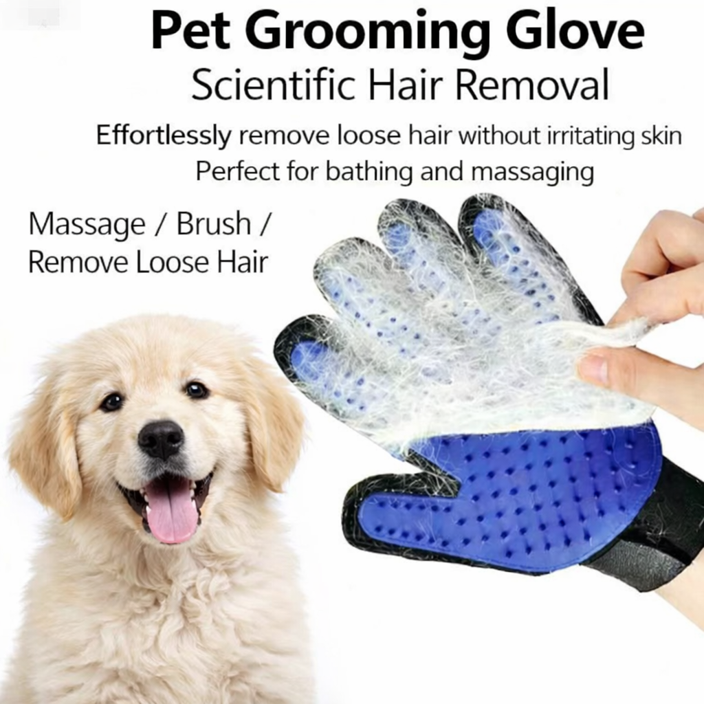 ZALOPA - Pet Grooming Glove 2 in 1 Gentle Deshedding