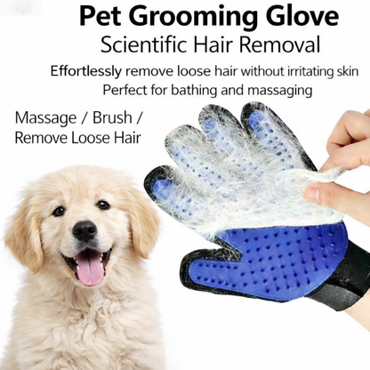 ZALOPA - Pet Grooming Glove 2 in 1 Gentle Deshedding