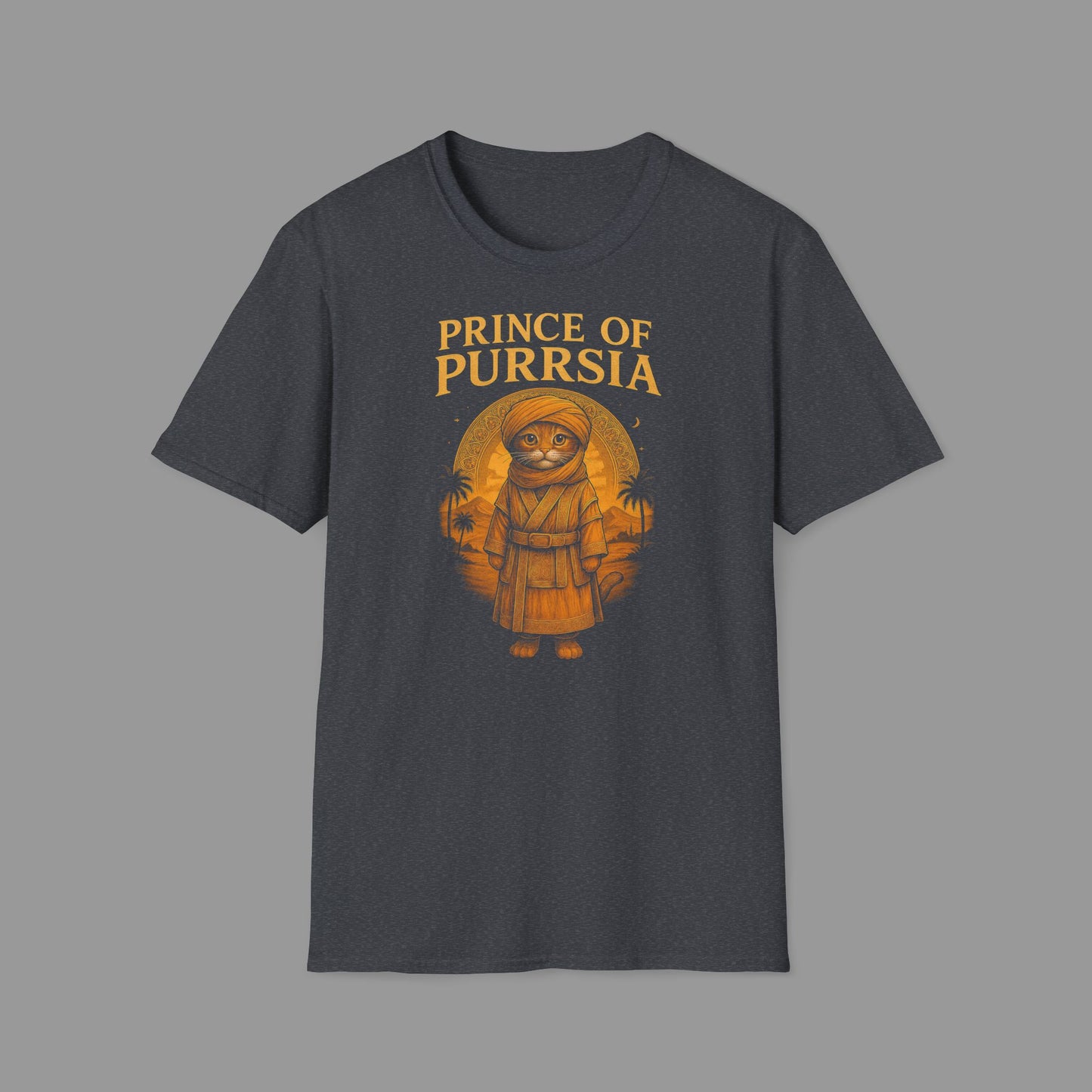 ZALOPA - Prince of Purrsia T-Shirt für Katzenliebhaber, humorvolles Katzenmotiv, Geschenk für Tierfreunde.