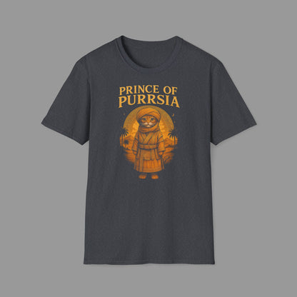 ZALOPA - Prince of Purrsia T-Shirt für Katzenliebhaber, humorvolles Katzenmotiv, Geschenk für Tierfreunde.