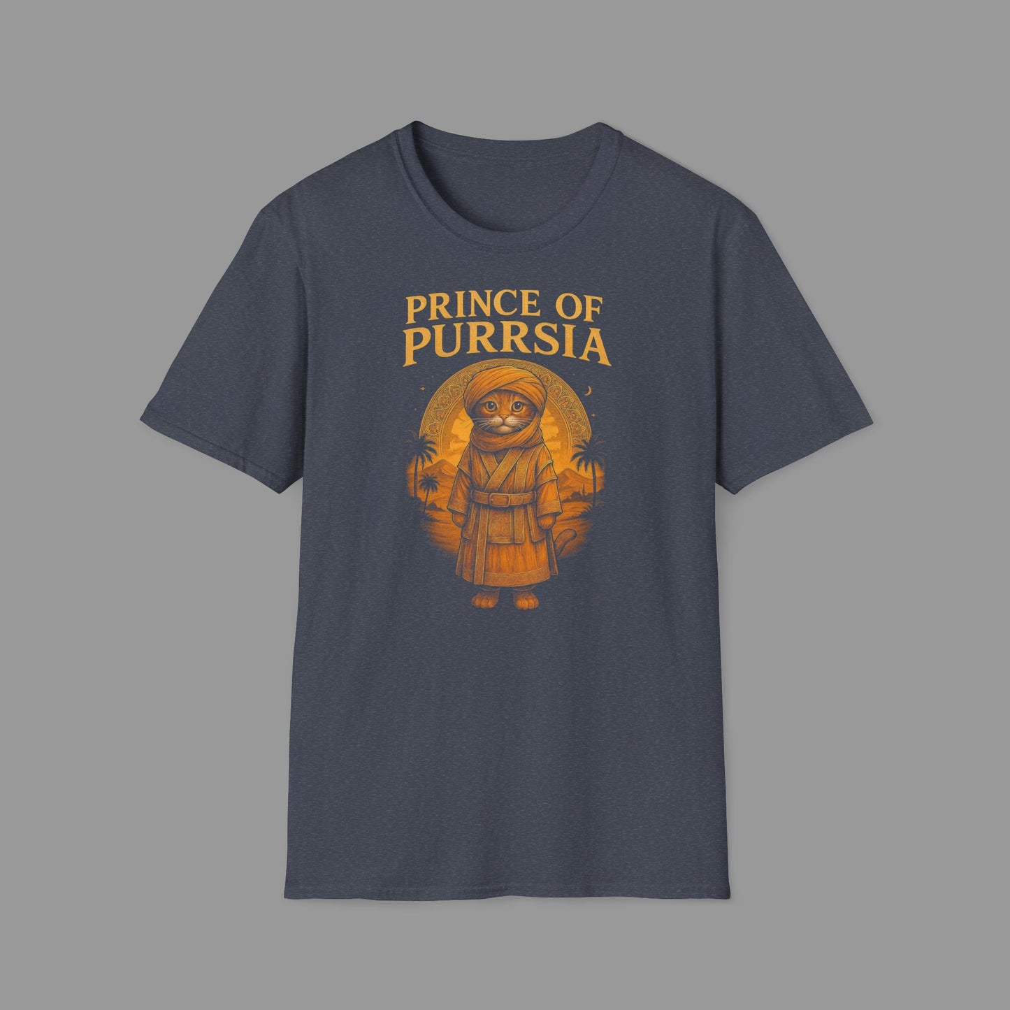 ZALOPA - Prince of Purrsia T-Shirt für Katzenliebhaber, humorvolles Katzenmotiv, Geschenk für Tierfreunde.