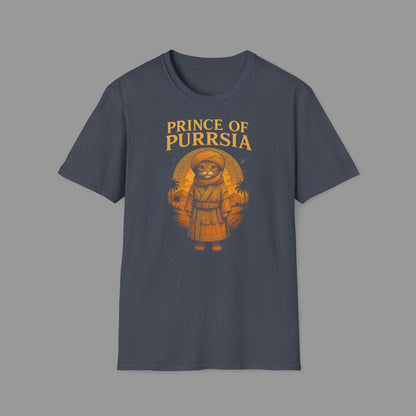 ZALOPA - Prince of Purrsia T-Shirt für Katzenliebhaber, humorvolles Katzenmotiv, Geschenk für Tierfreunde.