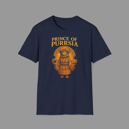 ZALOPA - Prince of Purrsia T-Shirt für Katzenliebhaber, humorvolles Katzenmotiv, Geschenk für Tierfreunde.