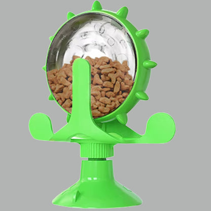 ZALOPA - 360 Degree Rotating Treat Feeder Fun IQ Puzzle Toy for Cats and Small Dogs
