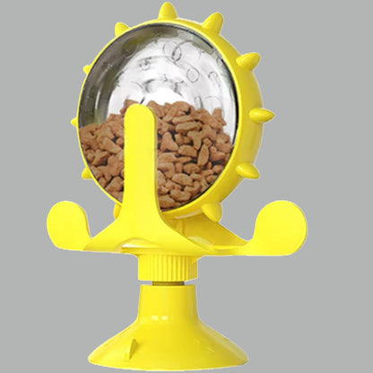 ZALOPA - 360 Degree Rotating Treat Feeder Fun IQ Puzzle Toy for Cats and Small Dogs