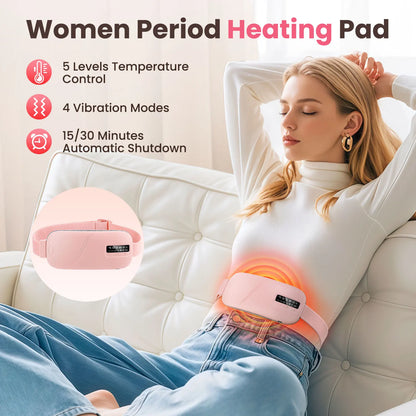 Cordless Menstrual Heating Pad and Soothing Waist Massager