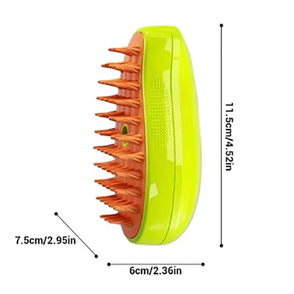 3-in-1 Electric Steamy Pet Grooming Brush