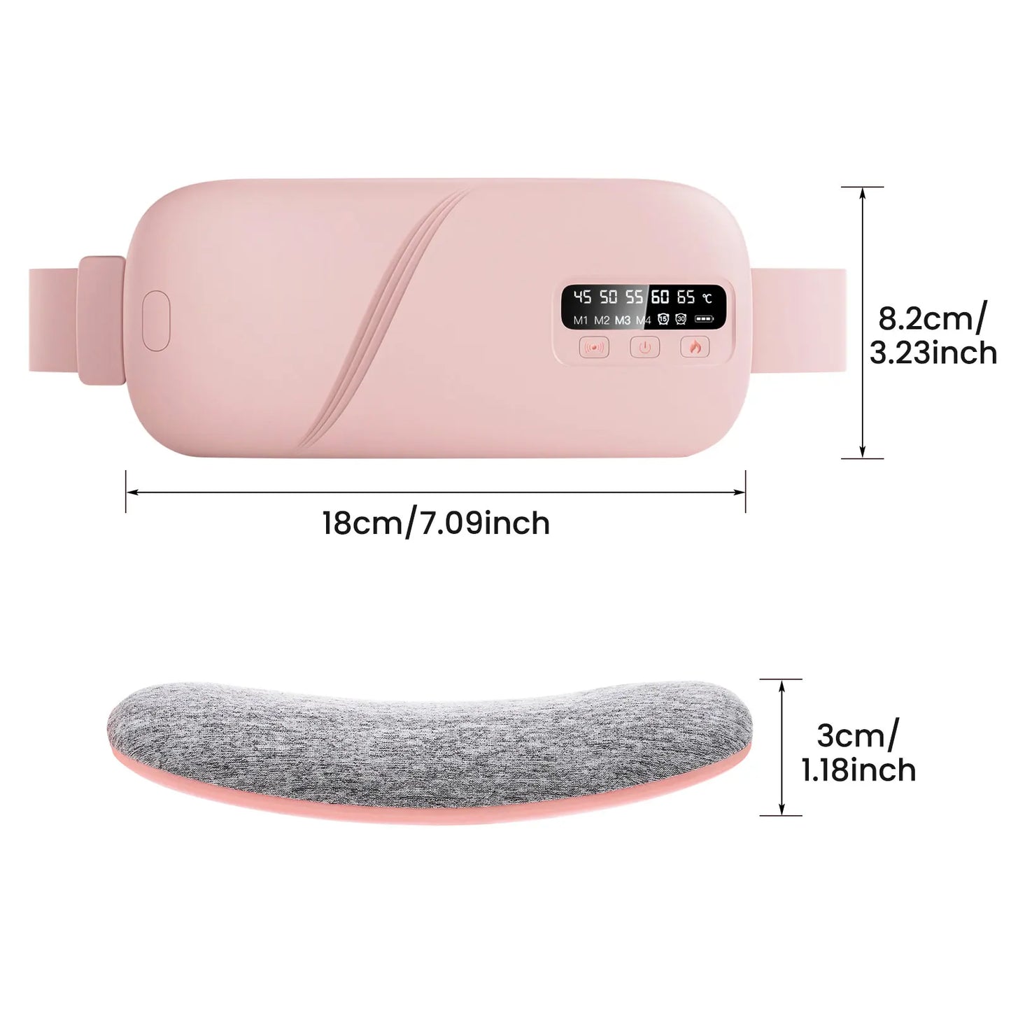 Cordless Menstrual Heating Pad and Soothing Waist Massager