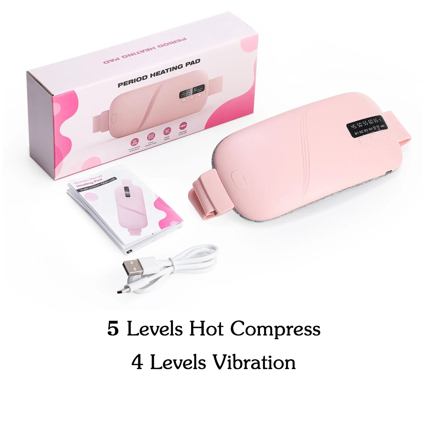 Cordless Menstrual Heating Pad and Soothing Waist Massager