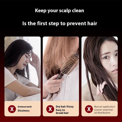 Electric Scalp Massager and Red Light Therapy Hair Care Brush