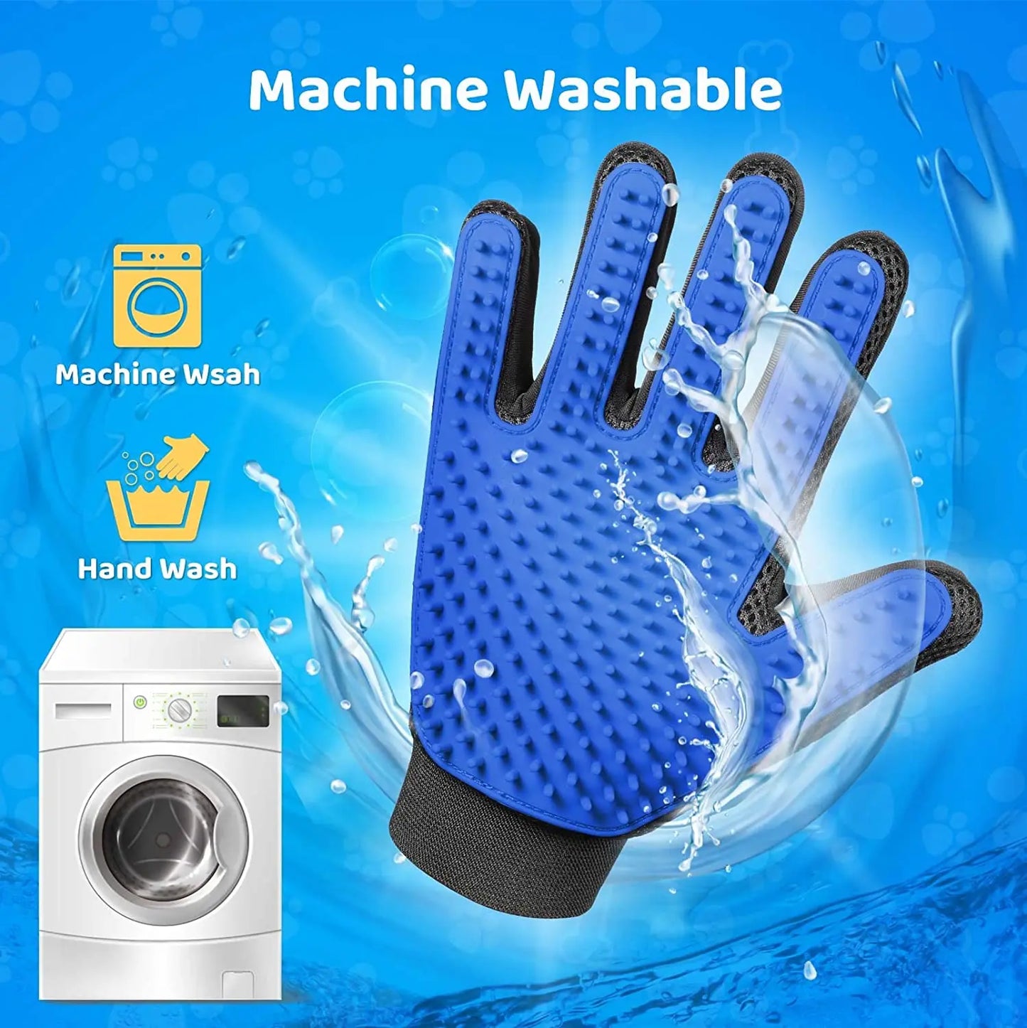 Gentle Pet Grooming and Deshedding Glove