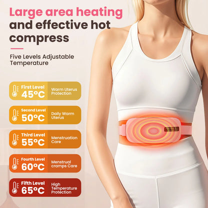 Cordless Menstrual Heating Pad and Soothing Waist Massager