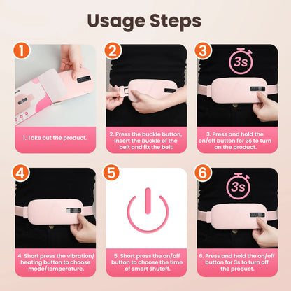 Cordless Menstrual Heating Pad and Soothing Waist Massager