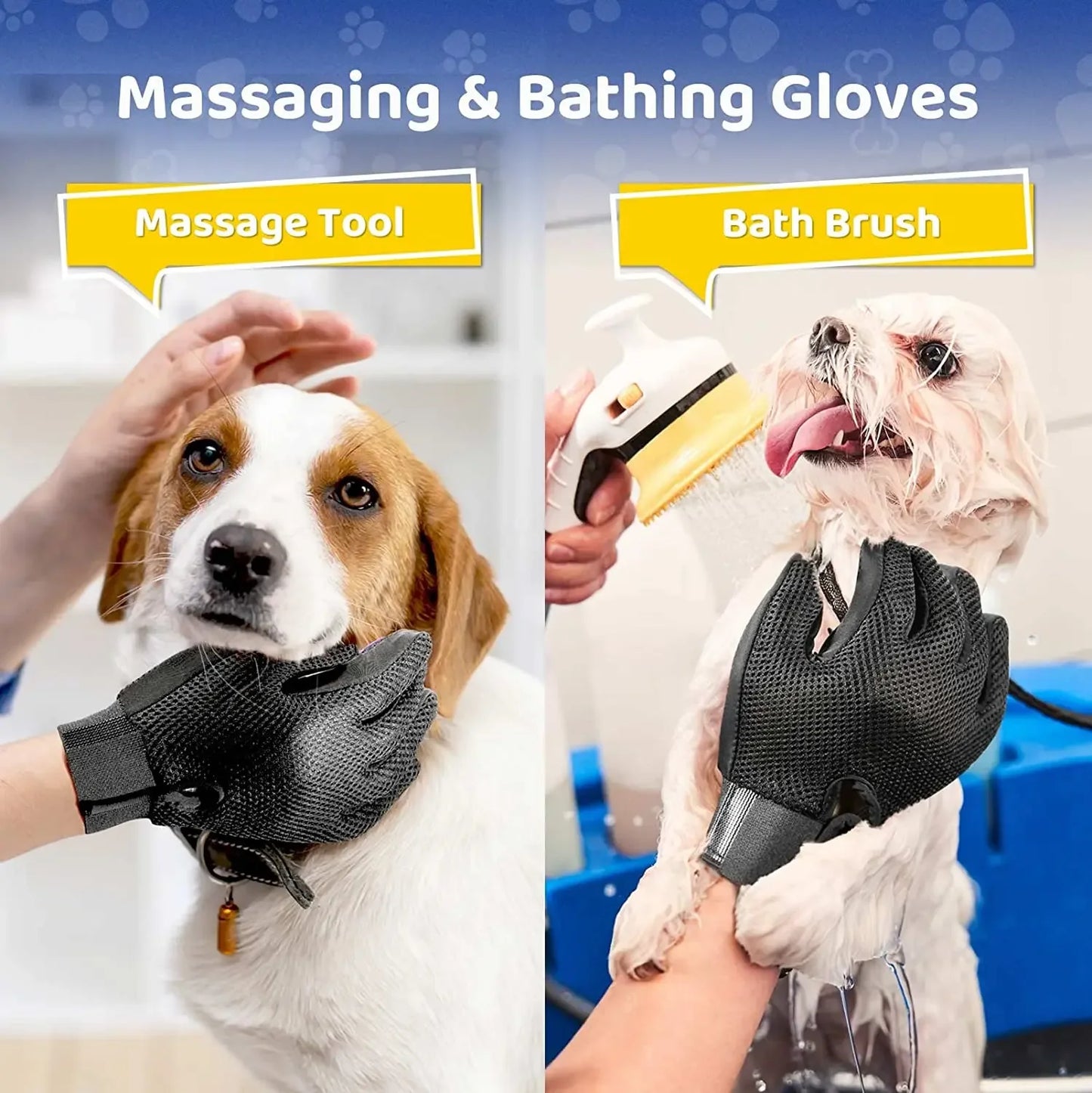 Gentle Pet Grooming and Deshedding Glove