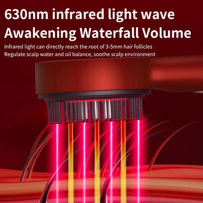 Electric Scalp Massager and Red Light Therapy Hair Care Brush