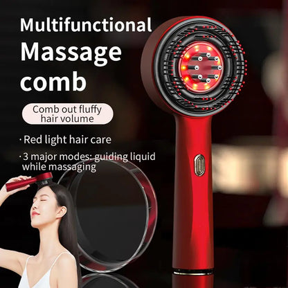 Electric Scalp Massager and Red Light Therapy Hair Care Brush