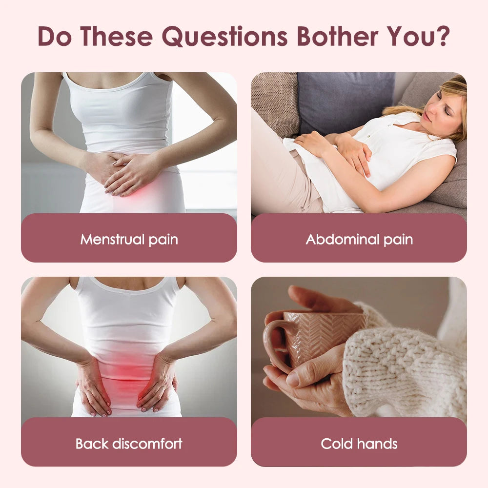 Cordless Menstrual Heating Pad and Soothing Waist Massager
