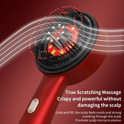 Electric Scalp Massager and Red Light Therapy Hair Care Brush