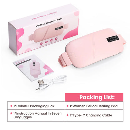 Cordless Menstrual Heating Pad and Soothing Waist Massager