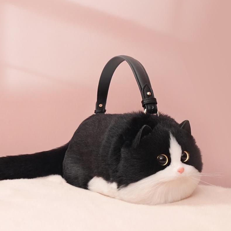ZALOPA - Kitty Purse, Cute Cat-Shaped Plush Handbag
