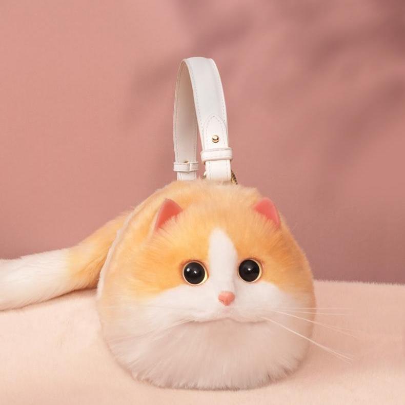 ZALOPA - Kitty Purse, Cute Cat-Shaped Plush Handbag